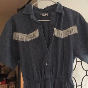 Western chambray dress